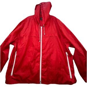 Mens Big & Tall 4XLT 4XL Tall Full Zip Up Packable Light Spring Rain Jacket